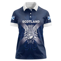 Custom Scotland Rugby 2026 Women Polo Shirt Scottish Thistle Flag Style