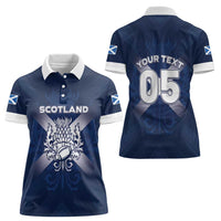 Custom Scotland Rugby 2026 Women Polo Shirt Scottish Thistle Flag Style