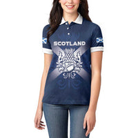 Custom Scotland Rugby 2026 Women Polo Shirt Scottish Thistle Flag Style