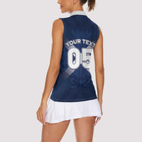 Custom Scotland Rugby 2026 Women Sleeveless Polo Shirt Scottish Thistle Flag Style