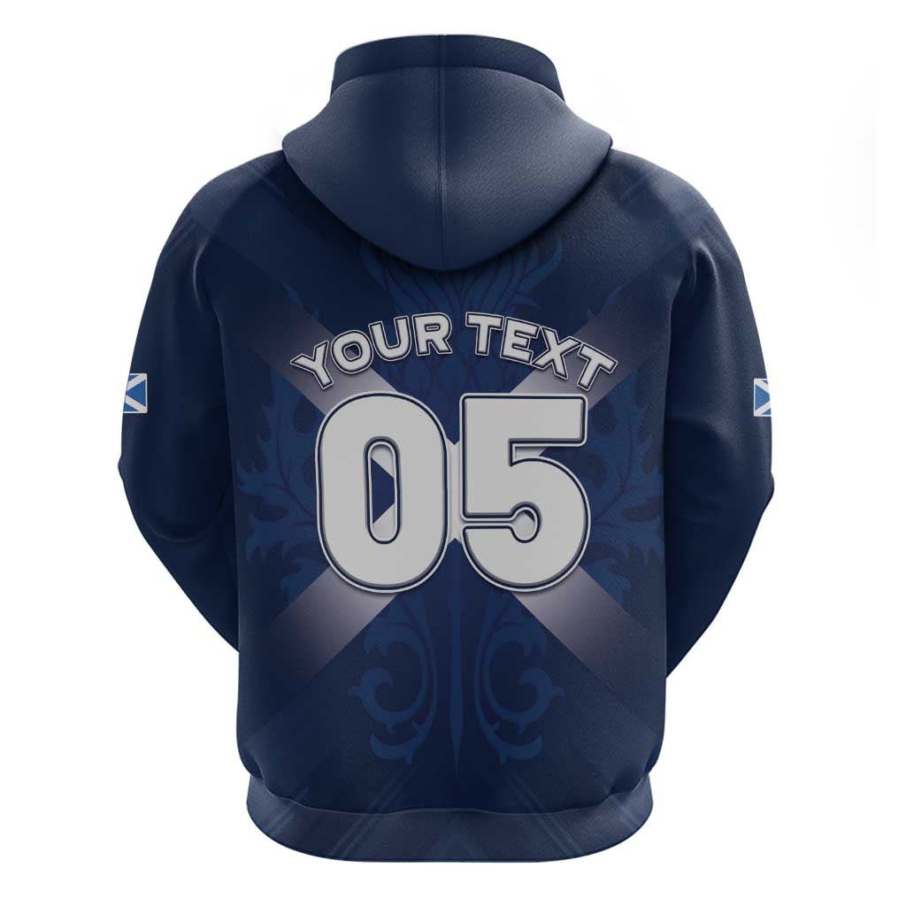 Custom Scotland Rugby 2026 Zip Hoodie Scottish Thistle Flag Style