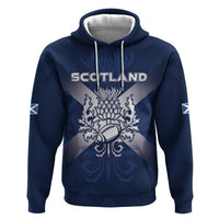 Custom Scotland Rugby 2026 Zip Hoodie Scottish Thistle Flag Style
