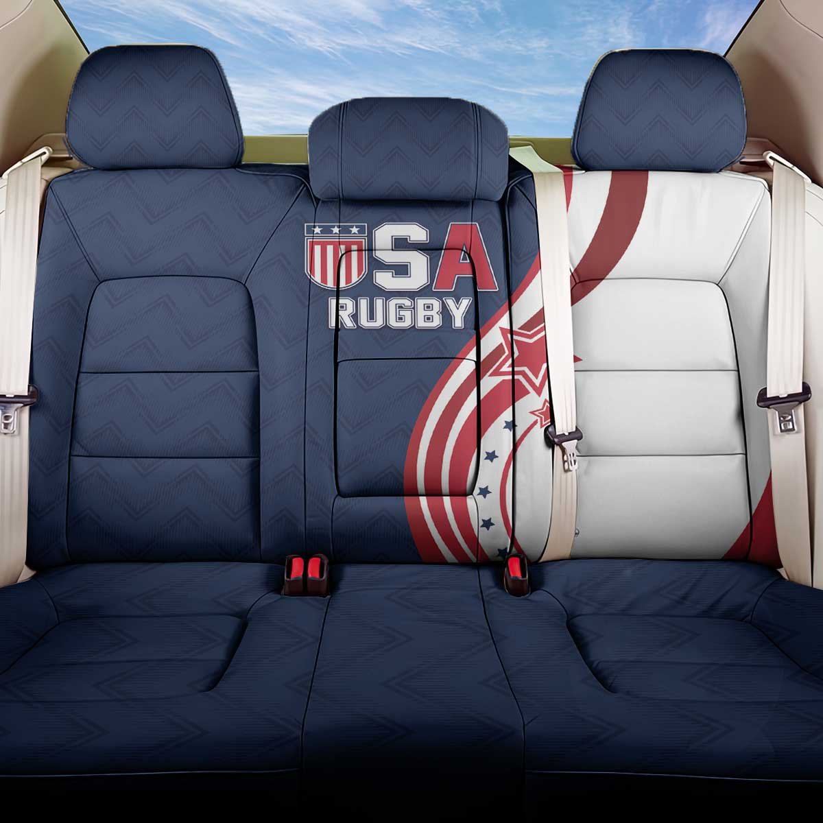 USA Rugby 2026 Back Car Seat Cover Sporty Style
