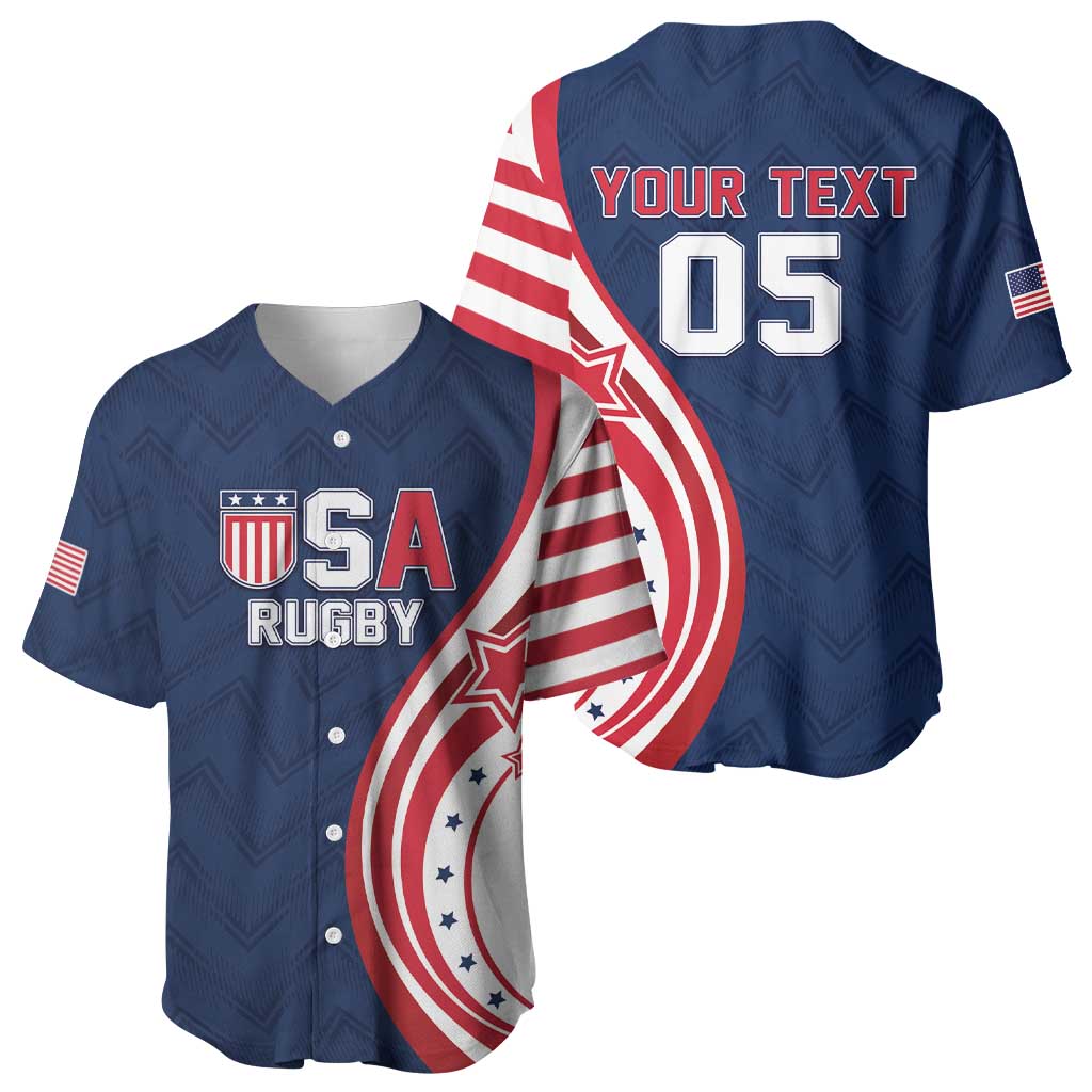 Custom USA Rugby 2026 Baseball Jersey Sporty Style