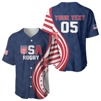 Custom USA Rugby 2026 Baseball Jersey Sporty Style