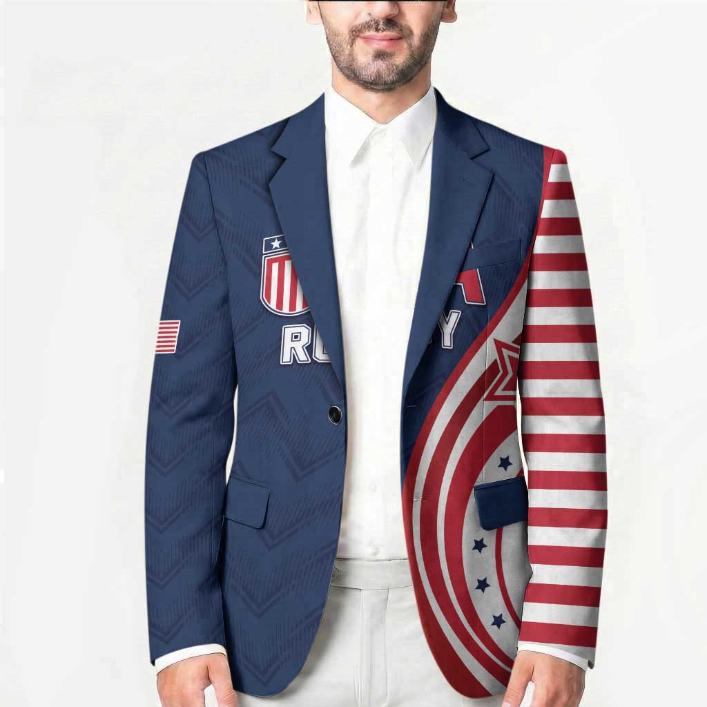 Custom USA Rugby 2026 Blazer Sporty Style