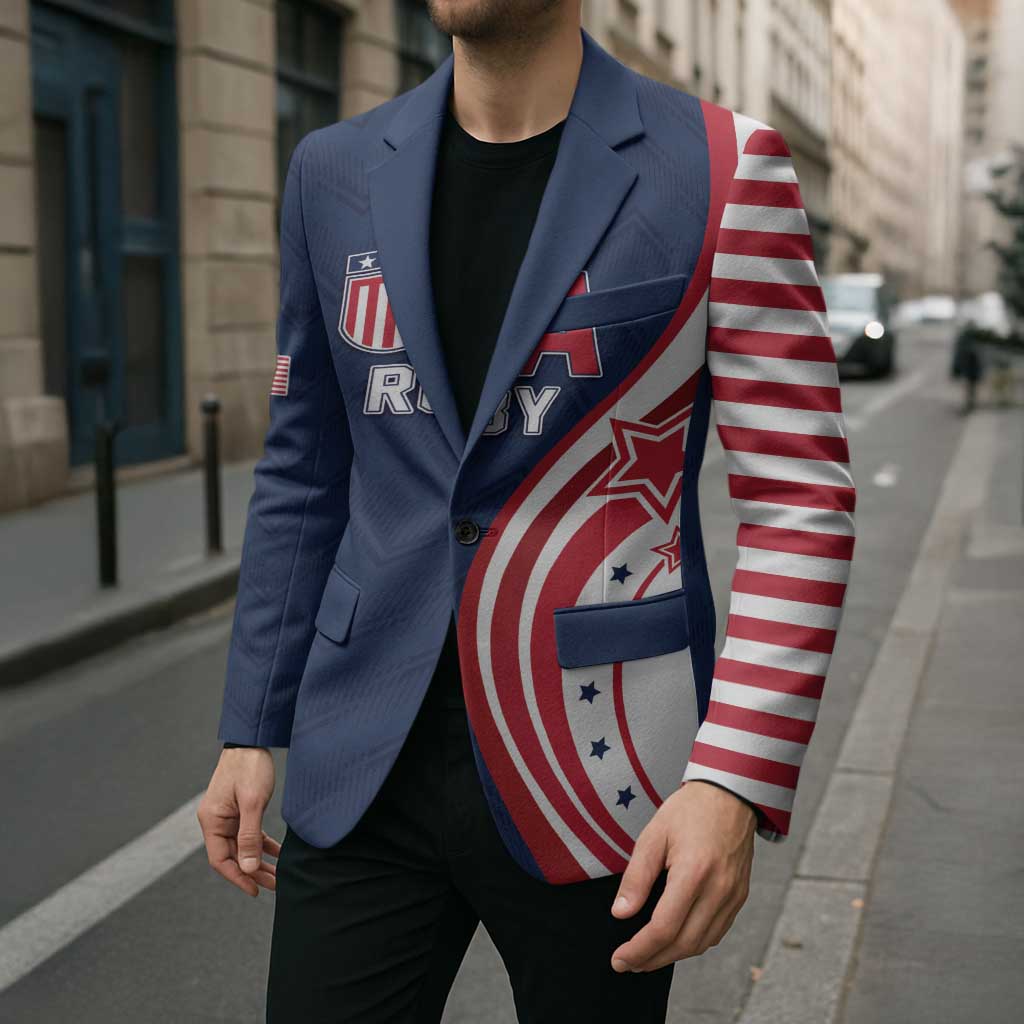Custom USA Rugby 2026 Blazer Sporty Style