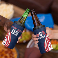 Custom USA Rugby 2026 4 in 1 Can Cooler Tumbler Sporty Style