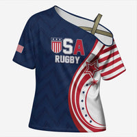 Custom USA Rugby 2026 Cross Shoulder Shirt Sporty Style
