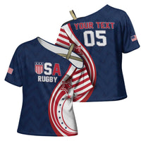 Custom USA Rugby 2026 Cross Shoulder Shirt Sporty Style