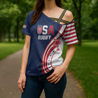 Custom USA Rugby 2026 Cross Shoulder Shirt Sporty Style
