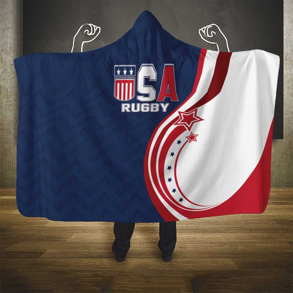 USA Rugby 2026 Hooded Blanket Sporty Style