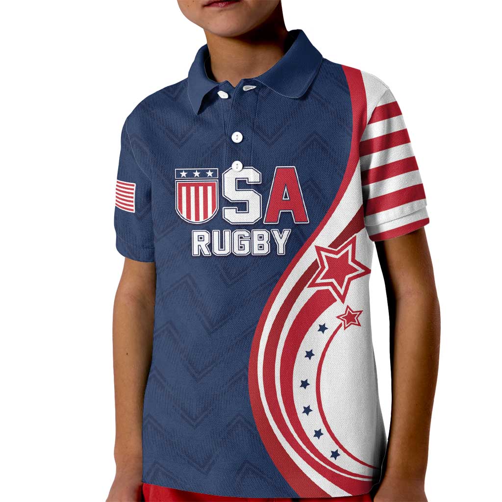 Custom USA Rugby 2026 Kid Polo Shirt Sporty Style