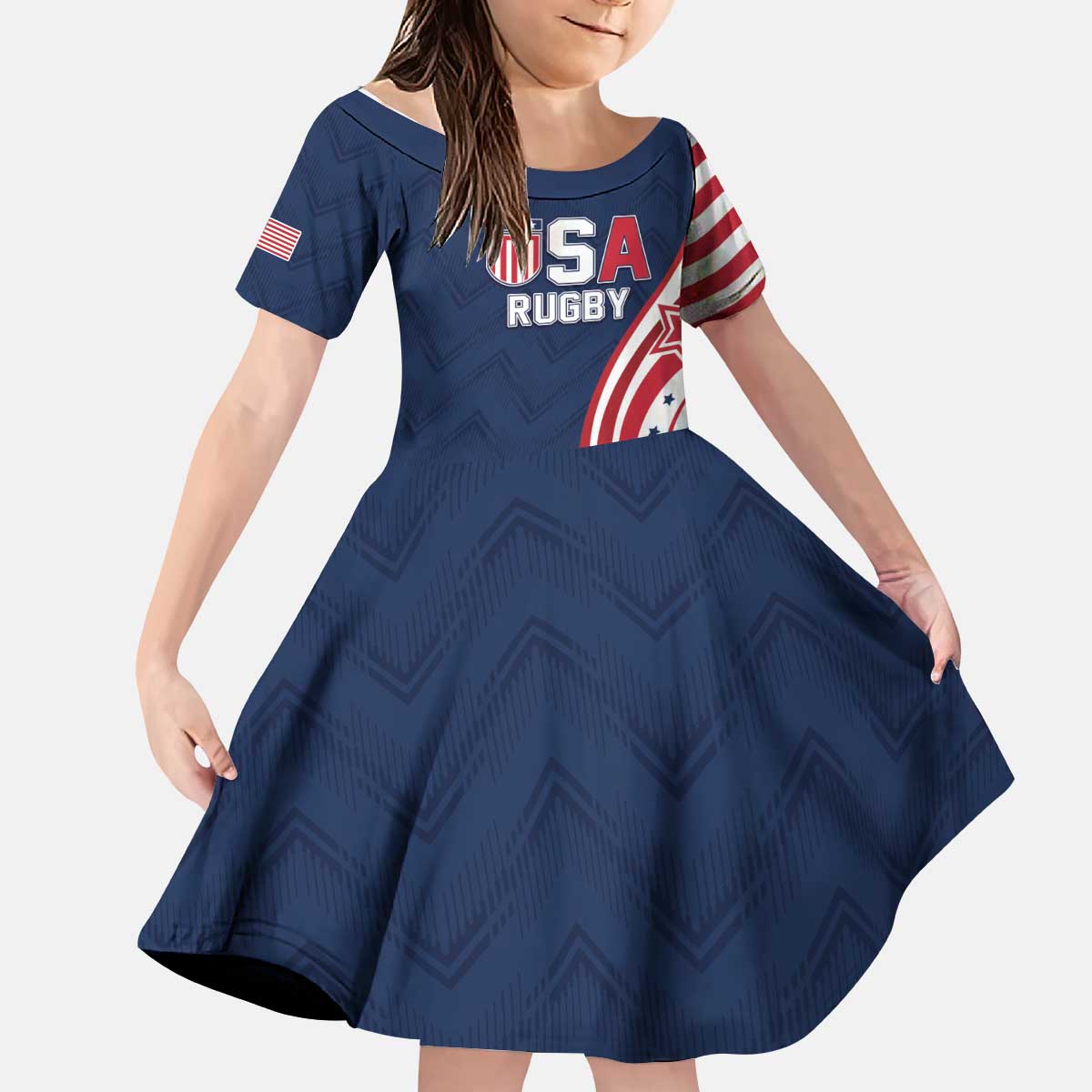 Custom USA Rugby 2026 Kid Short Sleeve Dress Sporty Style