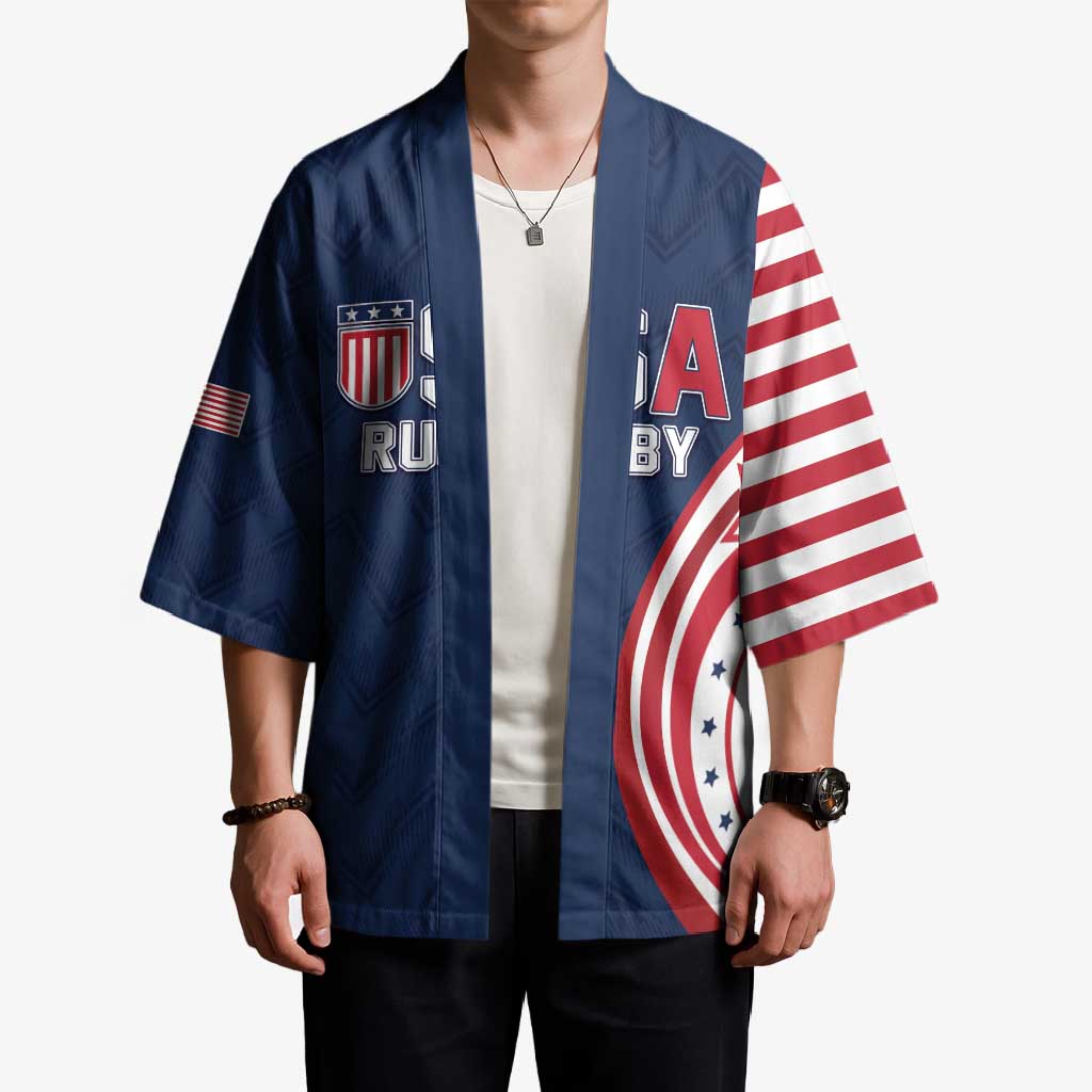 Custom USA Rugby 2026 Kimono Sporty Style