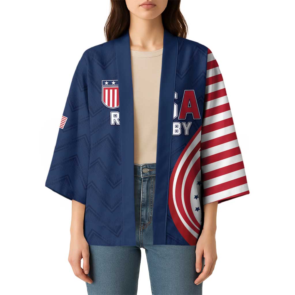 Custom USA Rugby 2026 Kimono Sporty Style
