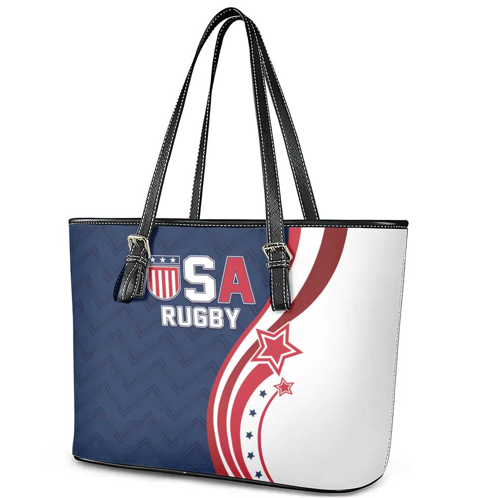 USA Rugby 2026 Leather Tote Bag Sporty Style