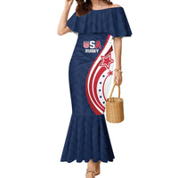 Custom USA Rugby 2026 Mermaid Dress Sporty Style