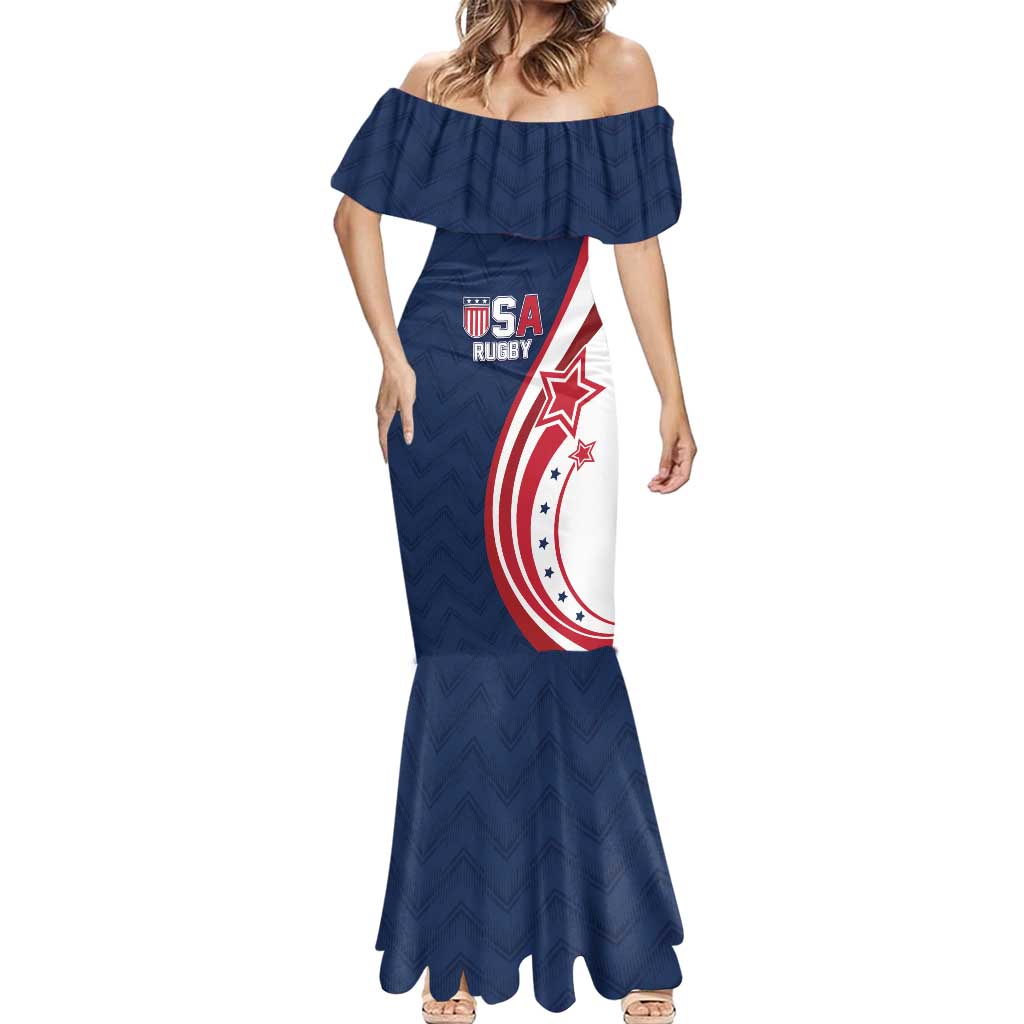 Custom USA Rugby 2026 Mermaid Dress Sporty Style