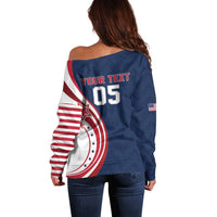 Custom USA Rugby 2026 Off Shoulder Sweater Sporty Style