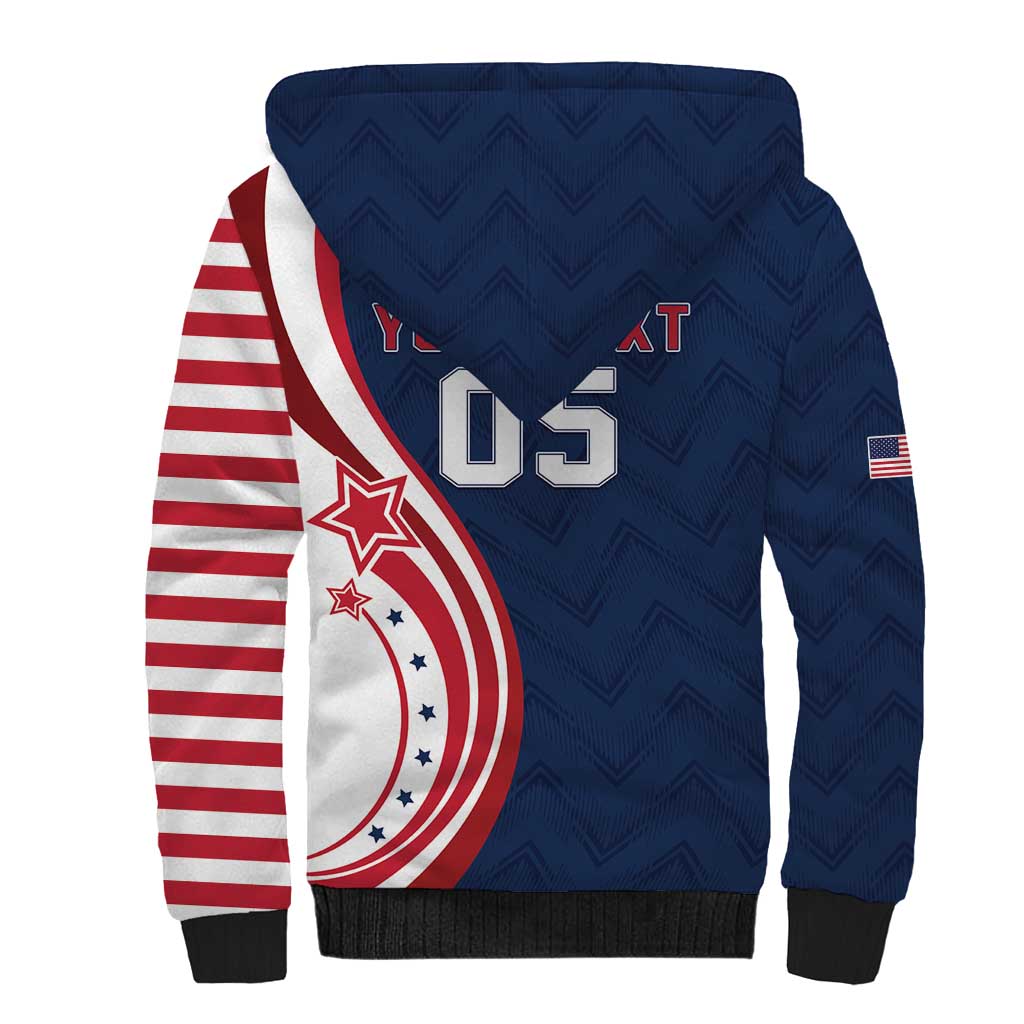 Custom USA Rugby 2026 Sherpa Hoodie Sporty Style