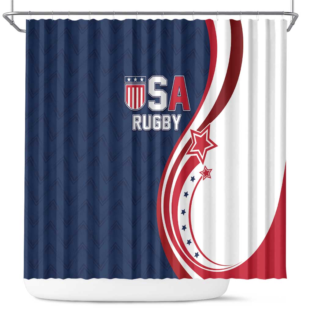 USA Rugby 2026 Shower Curtain Sporty Style