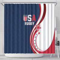 USA Rugby 2026 Shower Curtain Sporty Style