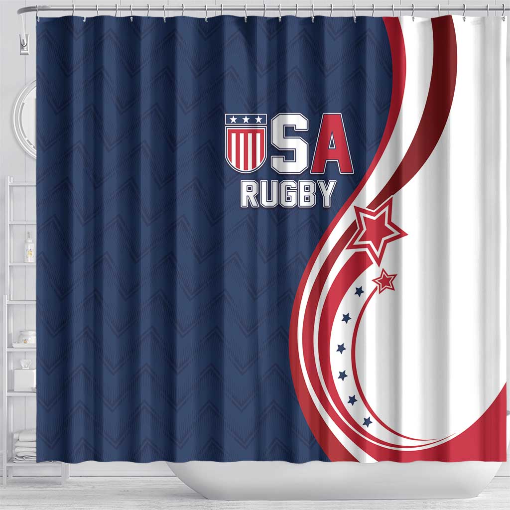 USA Rugby 2026 Shower Curtain Sporty Style