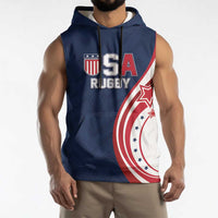 Custom USA Rugby 2026 Sleeveless Hoodie Sporty Style