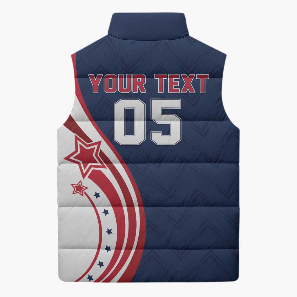 Custom USA Rugby 2026 Sleeveless Puffer Jacket Sporty Style