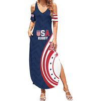 Custom USA Rugby 2026 Summer Maxi Dress Sporty Style