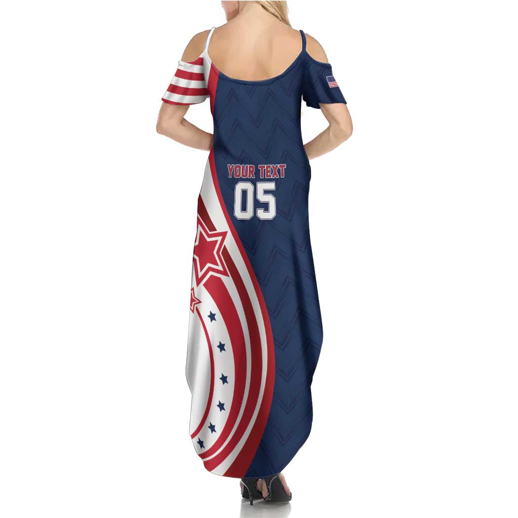 Custom USA Rugby 2026 Summer Maxi Dress Sporty Style