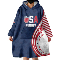 Custom USA Rugby 2026 Wearable Blanket Hoodie Sporty Style