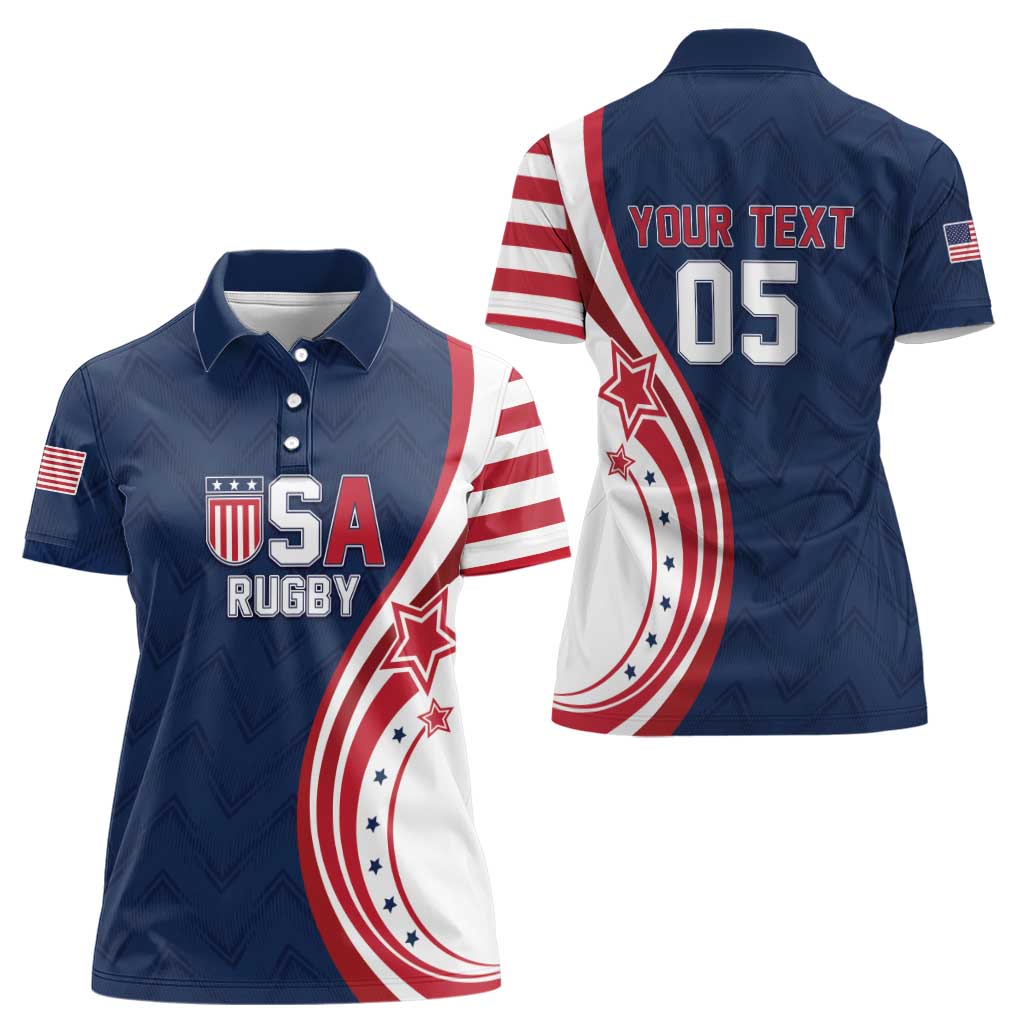 Custom USA Rugby 2026 Women Polo Shirt Sporty Style