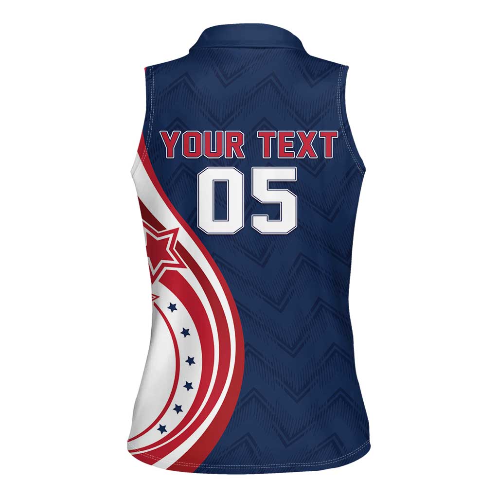 Custom USA Rugby 2026 Women Sleeveless Polo Shirt Sporty Style