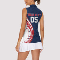 Custom USA Rugby 2026 Women Sleeveless Polo Shirt Sporty Style