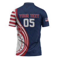 Custom USA Rugby 2026 Zipper Polo Shirt Sporty Style