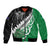 New Zealand And Ireland Rugby Custom Bomber Jacket Silver Fern With Celtic Cross