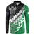 New Zealand And Ireland Rugby Custom Button Sweatshirt Silver Fern With Celtic Cross