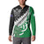 New Zealand And Ireland Rugby Custom Button Sweatshirt Silver Fern With Celtic Cross