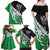 New Zealand And Ireland Rugby Custom Family Matching Off Shoulder Maxi Dress and Hawaiian Shirt Silver Fern With Celtic Cross