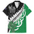 New Zealand And Ireland Rugby Custom Family Matching Off Shoulder Maxi Dress and Hawaiian Shirt Silver Fern With Celtic Cross