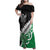 New Zealand And Ireland Rugby Custom Family Matching Off Shoulder Maxi Dress and Hawaiian Shirt Silver Fern With Celtic Cross