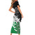 New Zealand And Ireland Rugby Custom Family Matching Short Sleeve Bodycon Dress and Hawaiian Shirt Silver Fern With Celtic Cross