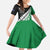 New Zealand And Ireland Rugby Custom Kid Short Sleeve Dress Silver Fern With Celtic Cross