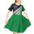 New Zealand And Ireland Rugby Custom Kid Short Sleeve Dress Silver Fern With Celtic Cross