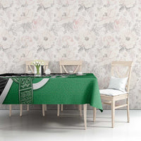 New Zealand And Ireland Rugby Tablecloth Silver Fern With Celtic Cross