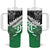 New Zealand And Ireland Rugby Custom Tumbler With Handle Silver Fern With Celtic Cross