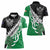 New Zealand And Ireland Rugby Custom Women Polo Shirt Silver Fern With Celtic Cross