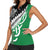 New Zealand And Ireland Rugby Custom Women Sleeveless Polo Shirt Silver Fern With Celtic Cross
